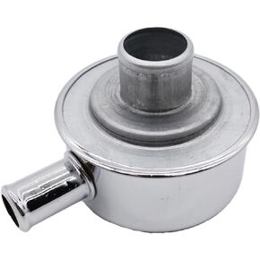 Chrome Round Valve Cover Breather Push In Style Highly Polished Breather Device with Vent Tube for SBC BBC SBF 350