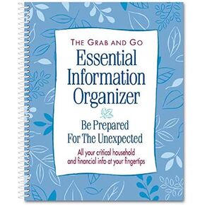 Product Concept Mfg, Inc The Essential Information Organizer - All Of Your Critical Household and Financial Information In One Place - Spiral Bound 10x8