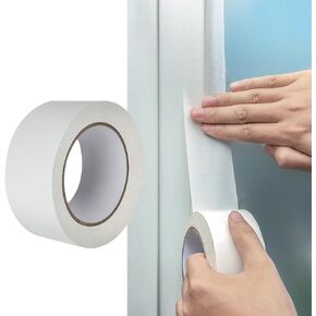2inch×164ft White Window Weather Sealing Tape, Window Draft Isolation Sealing Film Tape, Strong Self-Adhesive Sealing Tape for Keeping Out Cold Air Dust Rain