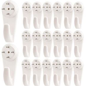 20 Pieces Picture Hangers for Concrete Walls Invisible Nail Wall Hooks Wall Mount Non-Mark Hooks Plastic Hardwall Hanger Hooks for Home Office Picture Photo Frame Hanging Hardware 20lb Load 2 Inches