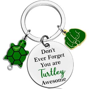 Reversible Turtle Keychain Gifts Sea Turtle Gifts For Women Inspirational Gifts For Men Women Turtle Gifts Turtle Themed Gifts Turtle Lovers Gift Ideas Keyring Necklace
