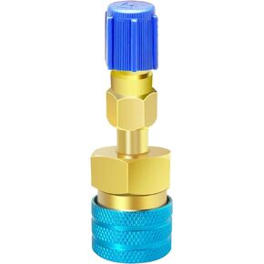Boltigen R1234YF Low Side Quick Coupler，R1234YF to R134A AC Charging Hose Adapter Fitting Connector for Car Air-Conditioning