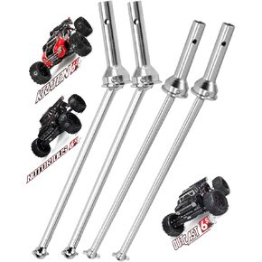 Drive Shaft Axles Upgrades for 1/8 Arrma Kraton 6S BLX Outcast 6S BLX Notorious 6S BLX,4pcs Front Rear CVD Drive Shaft Upgrades Part,Harden Metal #45 Driveshaft Hop ups,More Power 2022,Silver