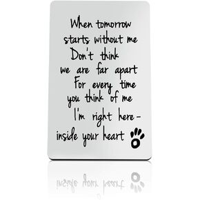 Loss of Pet Wallet Card Gifts Pet Memorial Card Family Dog Cat Sympathy Gifts for Men Women Remembrance Gift for Pet Lover in Memory of Dog Cat Gifts Memorial Gift for Friends Coworker Family