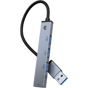 OBERSTER USB 3.0 HUB, USB Adapter HUB, Ultra Slim Portable Data Hub, 4 in 1 USB C HUB with USB 3.0, 3 USB 2.0 Compatible with Windows, macOS, Linux, Chrome OS Systems(Aluminium housing)