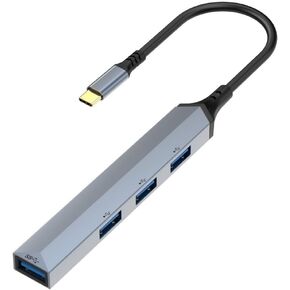 USBC to 4 Port USB3.0 Hub Docking Station 4 in 1 Computer Host Laptop TYPEC External 4 Way USB Keyboard Mouse USB Disk Cable Splitter Adapter Converter