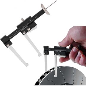 Disc Brake Rotor Caliper, Metric Brake Disc Depth Measuring Caliper 0 to 60mm Tire Tread Depth Gauge 0.1mm Accuracy Portable