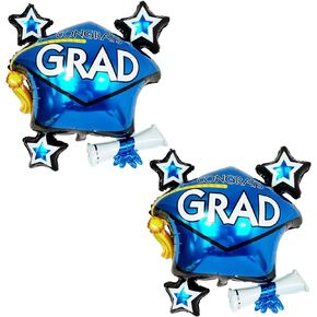 Graduation Cap Balloon, Graduation Mylar Balloons, Graduation Party Decorations Supplies 2Pcs