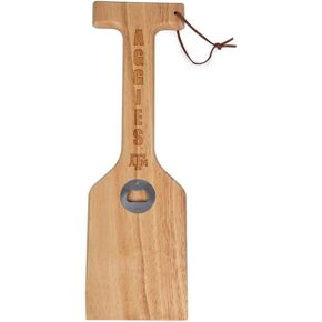 PICNIC TIME NCAA unisex-adult NCAA Hardwood BBQ Grill Scraper with Bottle Opener