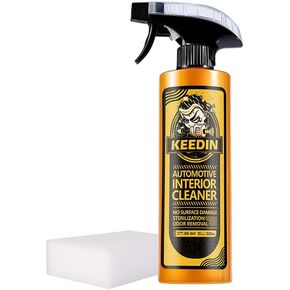 Interior Cleaner, Leather Cleaner Kit, Leather Car Seat Cleaner Includes 1 Application Sponge for Car Seat, Leather Bag, Leather Sofa, Plastic, Leather Shoes