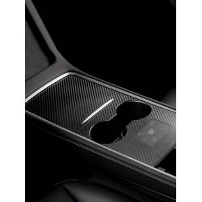 TPARTS Real Carbon Fiber Center Console Cover for Tesla (Model 3/Y)