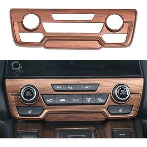 AntBooBoo for Honda CRV CR-V 2022 2021 2020 2019 2018 2017 Air Conditioning Knob Climate Control Module Panel Peach Wood Grain Center Console CD Panel Cover Trim (Not Fit for LX)