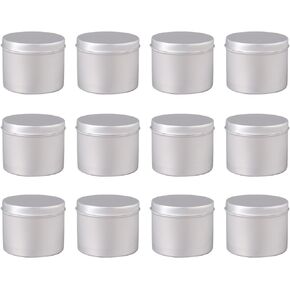 Boowan Nicole Carousel Ridged Candle Jar Silicone Molds for Concrete Cement Candle Jar Molds with 6oz Candle Tin DIY Storage Home Decoration (SH1031-1-3+2)