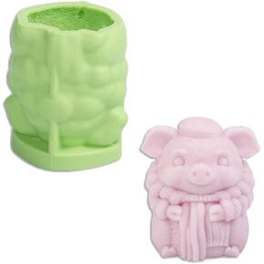 Sheep in Winter Attire Shape Candle Silicone Molds for Making Candle, Resin, Aromatherapy Candles, Handmade Wax Soap, Home Decor, Craft