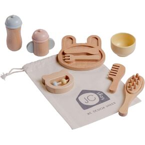 JC Toys Parfait Collection | Real Wood 10 Piece Baby's First Care Set | for Dolls and Stuffed Animals Ages 3+ | Twiggly Toys