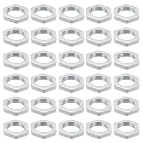 PATIKIL M7x1.0 Steel Hex Nuts, 100 Pack Metric Thread Zinc Plated Finished Hardware Nuts Screw Bolt Fasteners for Lamps Machinery Repair 4mm Height