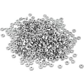 uxcell Hex Nuts, M3x0.5mm Metric Coarse Thread Hexagon Nut, Stainless Steel 201, Pack of 500