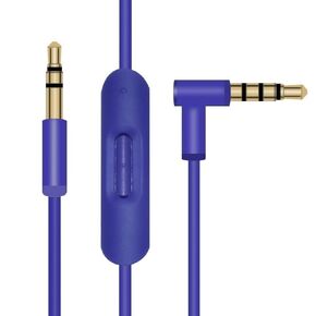 Alitutumao Replacement Audio Cable Control Audio Extension Cord with in-line Mic Compatible with Beats Solo Solo 2 Solo 3 Studio Studio 3 Pro Detox Mixr Executive Pill Wireless Headphones (Blue)