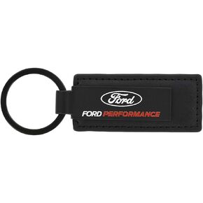 Ford Performace Wordmark with Logo UV printed black leather keychain