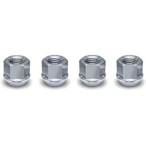 White Knight 1304-14S Chrome 1/2"-20 Open-End Bulge Acorn Lug Nut, 4 Pack, Zinc