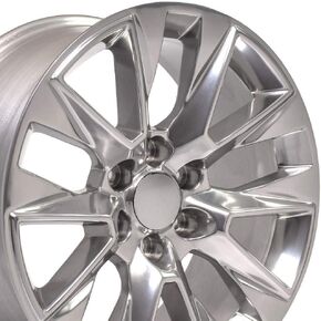 OE Wheels LLC 20 inch Rim Fits Silverado LTZ High Country Wheel CV26 20x9 Polished Wheel Hollander 5920