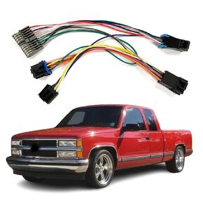 A/C Heater Climate Temperature Control Adapter Wire Harness with Rear Defrost Option,Compatible with 1995 Chevy Tahoe/Suburban/GMC Suburban/GMC Yukon, Convert 1996-1999 Unit in 1995 Vehicle