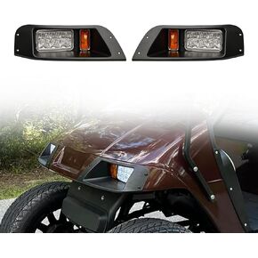 Golf Cart Head Light Compatible with EZGO TXT LED Light 1996-2013 Gas and Electric Passenger Driver Side Replace 12V Headlights Light Kit Assembly For EZGO TXT