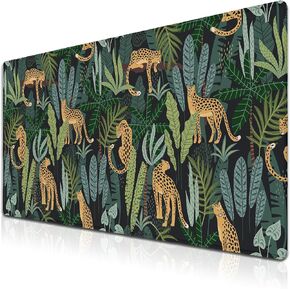 Gaming Mouse Pad Retro Boho, Large Mousepad Office Desk Mat, Work Desk Mat Non-Slip Rubber Base Waterproof with Stitched Edges, 35.4 X 15.7 inch for Work/Game/Office/Home Vintage Bohemian