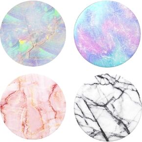 Multi-Function Cell Phone Stand,Rose Gold Pink White Marble Expanding Stand Grip for Smartphones and Tablets (4 Pack) in Saudi Arabia