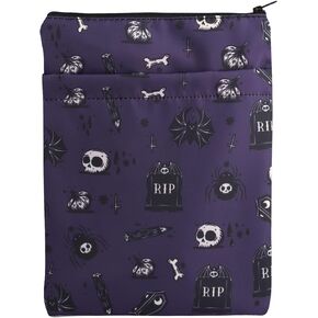 Vampire Book Sleeve Vampire Lover Gifts Halloween Book Covers Vampire Book Club Gifts Gothic Book Pouch (RIP)