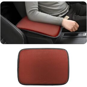 AUCELI Car Center Console Cover, Auto Armrest Protector Pad, Carbon Fiber PU Leather Seat Box Cover, Waterproof Middle Consoles Cushion for Arm Rest, Car Accessories for Truck SUV
