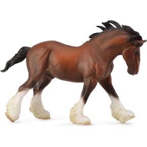 CollectA Horses Bay Clydesdale Stallion Vinyl Toy Animal Figure