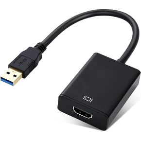 ELUTENG USB to HDMI Adapter 1080P USB 3.0/2.0 to HDMI Converter Adapter Video Graphics Cable Converter with Audio for PC Laptop Projector HDTV Compatible with Windows XP 7/8/8.1/10