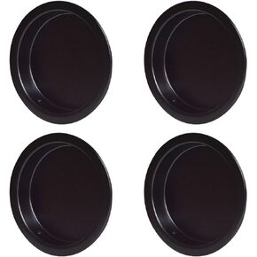 4PCS Closet Door Finger Pull 1-3/4", Satin Nickle Cupboard Pull Out, Easy Snap-in Circular Sliding Door Pull for Pocket Door, Bi-Pass Door Panels, No Nails Needed