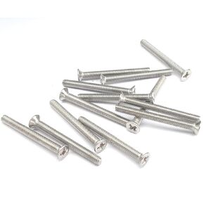 M1.4-0.3 x 2mm Flat Head Wood Self Tapping 304 Stainless Steel Screw Phillips Head Self Drilling (100pcs)