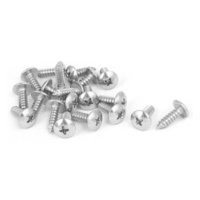 uxcell M5x16mm 316 Stainless Steel Truss Phillips Head Self Tapping Screws 20pcs