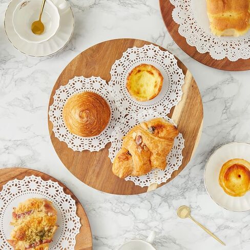 Juvale 150 Pack Round White Paper Doilies for Crafts, Tableware Decor, Parties, Wedding, Assorted Size Charger Plates for Cakes, Desserts (6.5, 8.5, and 10.5 Inch) in Kuwait