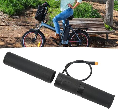 Electric Bike Throttle Grip, 1 Pair FT-158X Rubber Split Half Rotation Twist Throttle with Waterproof Joint for E Bike with 22.2mm Handlebar in Saudi Arabia