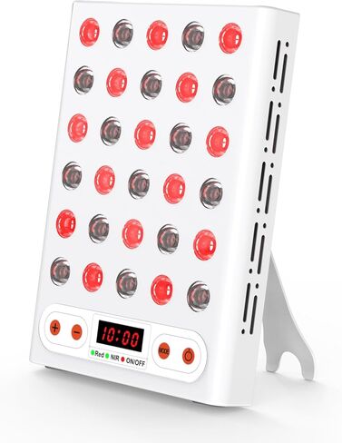 Red Light Therapy, Portable Red Near Infrared Light 660nm 850nm with 30 Clinical Grade Dual Chips LEDs & Timer, High Power Panel lamp for Skin Health, Body Recovery, Pain Relief (20W) in Saudi Arabia
