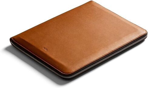 Bellroy Work Folio A4 (Premium Leather Portfolio, Zipper Closure, Organizers A4 Notebooks, Pens, Phone, Cards & More) - Caramel in Saudi Arabia