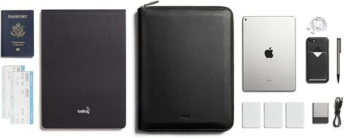 Bellroy Work Folio A4 (Premium Leather Portfolio, Zipper Closure, Organizers A4 Notebooks, Pens, Phone, Cards & More) - Caramel in Saudi Arabia