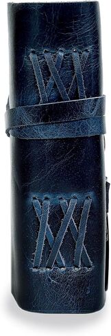 Vintage Leather Journal - Antique Handmade Leather Bound Journal with Old Fashioned Deckle Edge Paper - Drawing Journal Perfect for Writing, a Book of Shadows Journal (7 inch Royal Blue Key Closure) in Saudi Arabia