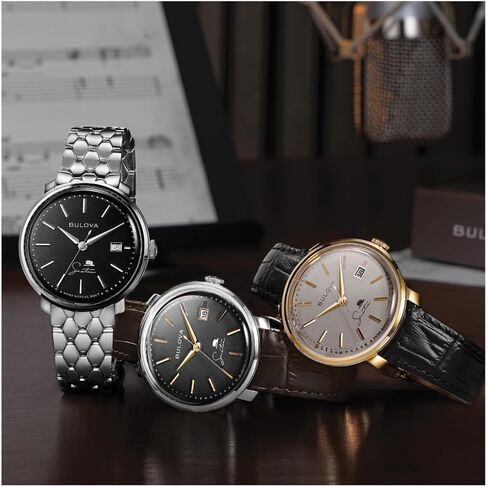 Bulova Men's Frank Sinatra 'The Best is Yet to Come' 3-Hand Swiss Automatic Date Watch, 42-Hour Preserve, Sapphire Crystal in Saudi Arabia