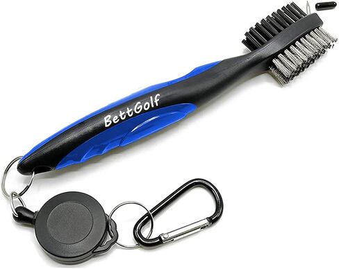 Golf Club Brush and Groove Cleaner Brush Brushes in 5 for Golf Shoes/Golf Club/Golf/Golf Groove, Attach 2 feet Retractable Zip-line Aluminum Carabiner in Saudi Arabia