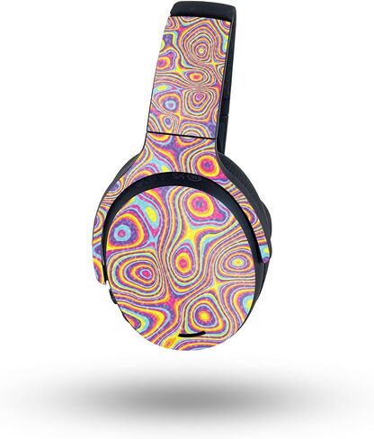 MightySkins Glossy Glitter Skin Compatible with Skullcandy Crusher ANC 2 - Gobstopper | Protective, Durable High-Gloss Glitter Finish | Easy to Apply, Remove, and Change Style in Saudi Arabia