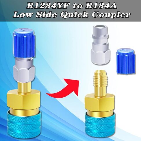 Boltigen R1234YF قارنة التوصيل السريع ذات الجانب المنخفض، R1234YF إلى R134A محول خرطوم شحن التيار المتردد المناسب لتكييف هواء السيارة in Saudi Arabia