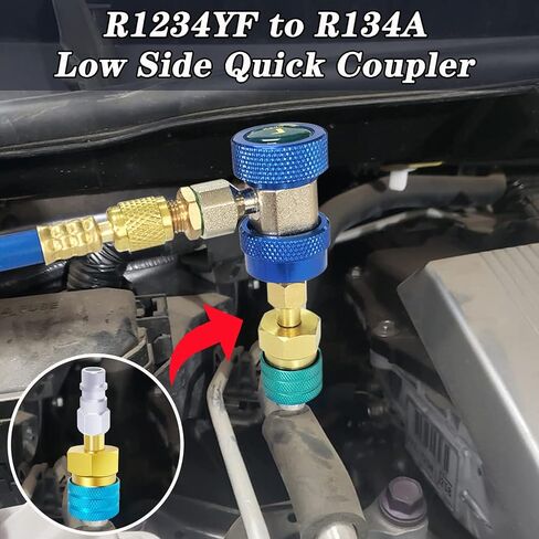 Boltigen R1234YF قارنة التوصيل السريع ذات الجانب المنخفض، R1234YF إلى R134A محول خرطوم شحن التيار المتردد المناسب لتكييف هواء السيارة in Saudi Arabia