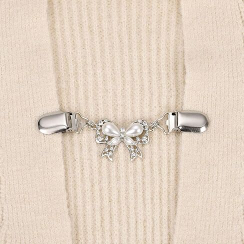 uxcell Sweater Clips Cardigan Collar Clips Bow-knot Shawl Clips Dresses Clip Butterfly Clothes Clip for Women in Saudi Arabia