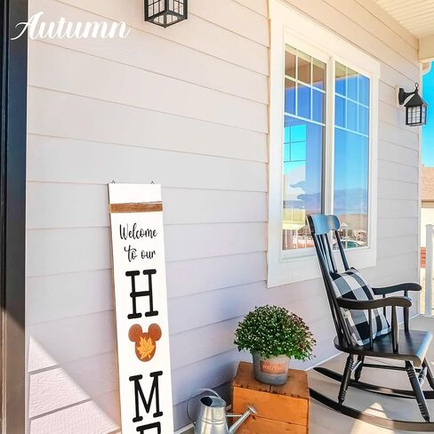 علامة ترحيب بالماوس مقاس 46.5 بوصة لوقوف الشرفة الأمامية، 13 قطعة من أكاليل الترحيب الخشبية القابلة للتبديل، لافتات باب ترحيب رأسية للصيف في الهواء الطلق، ديكور منزلي موسمي جميل in Kuwait