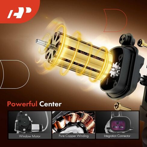 منظم نافذة كهربائي خلفي يسار ممتاز مع محرك متوافق مع سيارة جيب جراند شيروكي إصدار خاص SUV 2001-2004 (2 دبابيس) in Kuwait